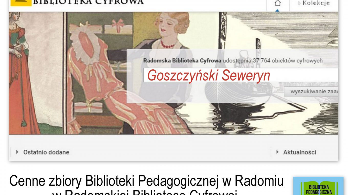 Obraz przedstawia portal Radomska Biblioteka cyfrowa